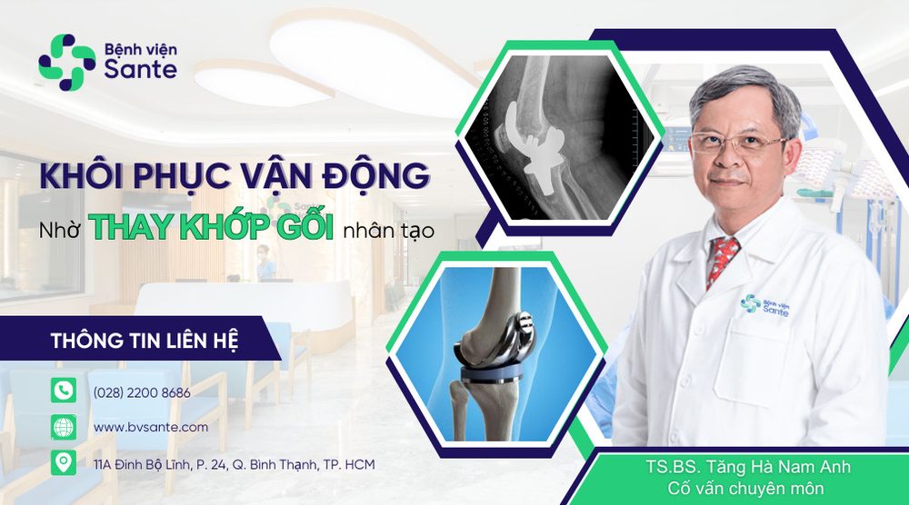 Khôi phục vận động nhờ thay khớp gối nhân tạo