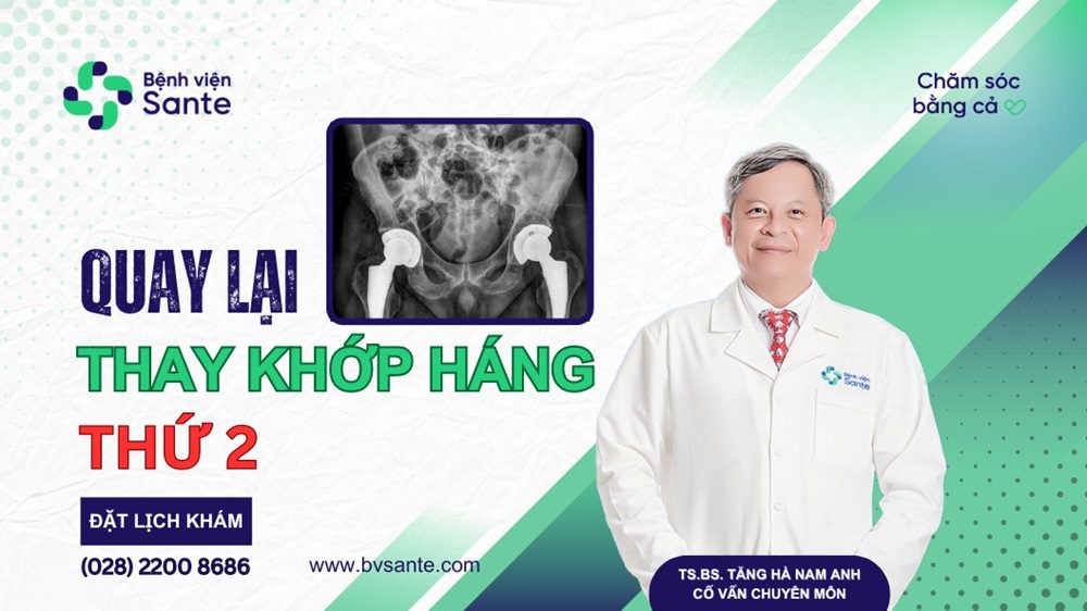 Quay lại thay khớp háng thứ 2 sau 1 tháng