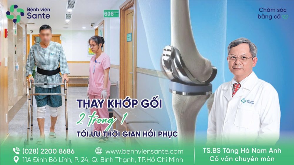 Thay khớp gối “2 trong 1” tối ưu thời gian hồi phục