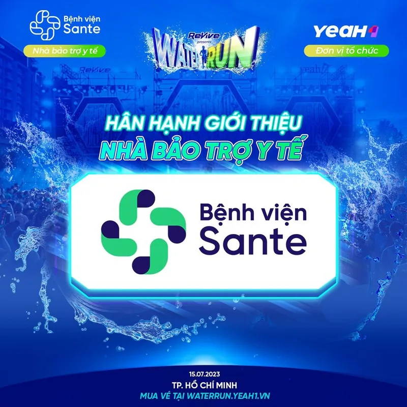BỆNH VIỆN SANTE LÀ NHÀ BẢO TRỢ Y TẾ CHƯƠNG TRÌNH REVIVE WATER RUN 2023